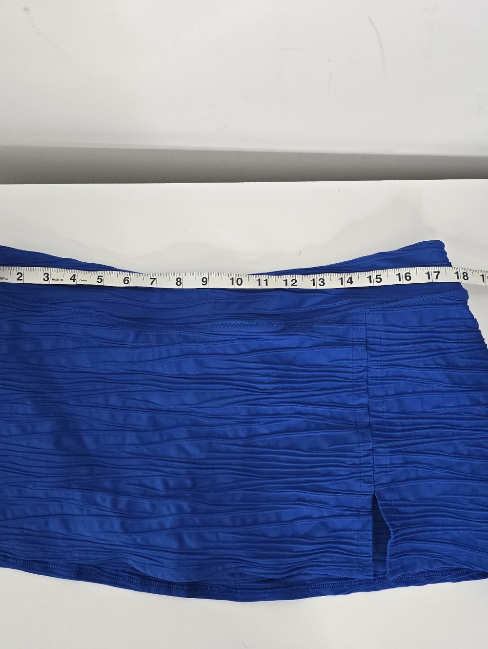 Lands End Textured Square Neck Tankini Skirt Swim Set 16W DD Royal Blue - Picture 6 of 12